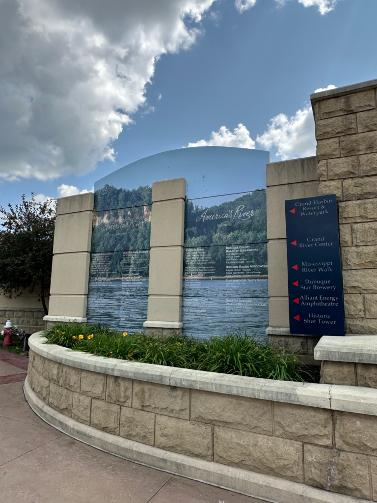 Mississippi riverfront in Dubuque
