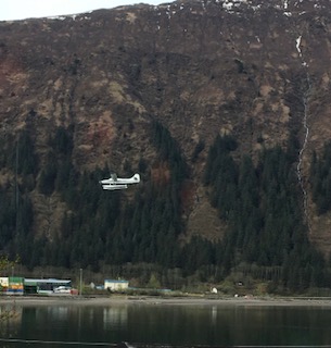 Float plane trip from Sitka to Douglas Island.