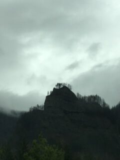 Mountain silhouette near Troutdale, Oregon