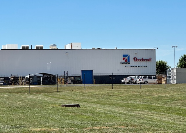 Textron facility (Cessna/Beechcraft) at Independence Municipal Airport in Kansas.