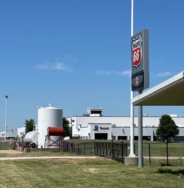 Fuel station at Independence Municipal Airport, KS