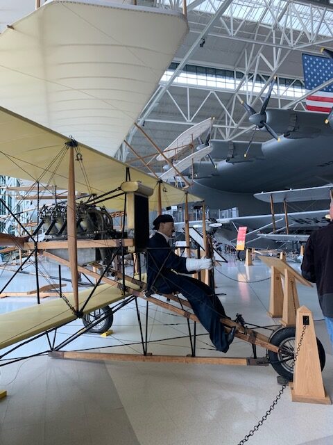 Version of one of the Wright Brother's planes in Evergreen Aerospace museum.