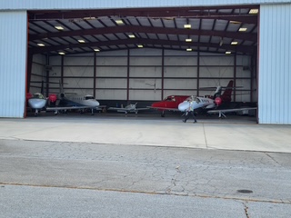 Hangar example at Gwinnett County Airport.