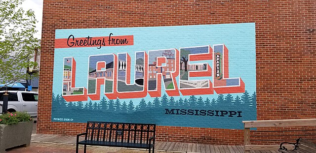 Mural in Laurel, Mississippi.