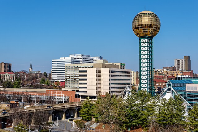 The Sunsphere in Knoxville, Tennessee.