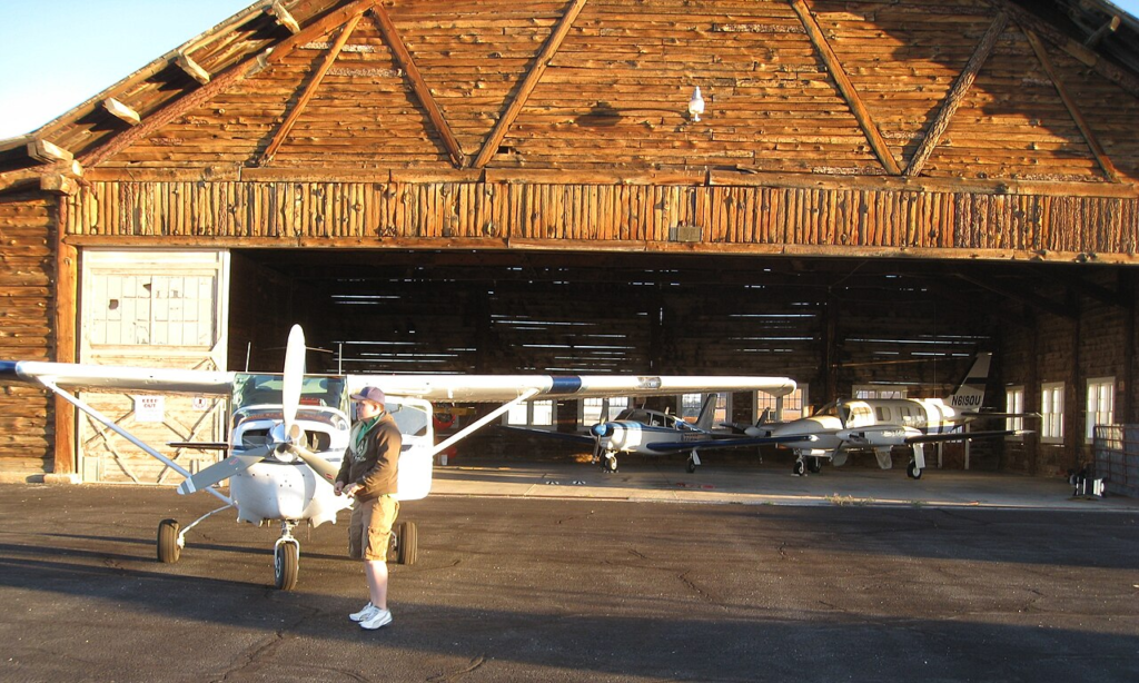 Hangar side of Bryce Canyon Airport.