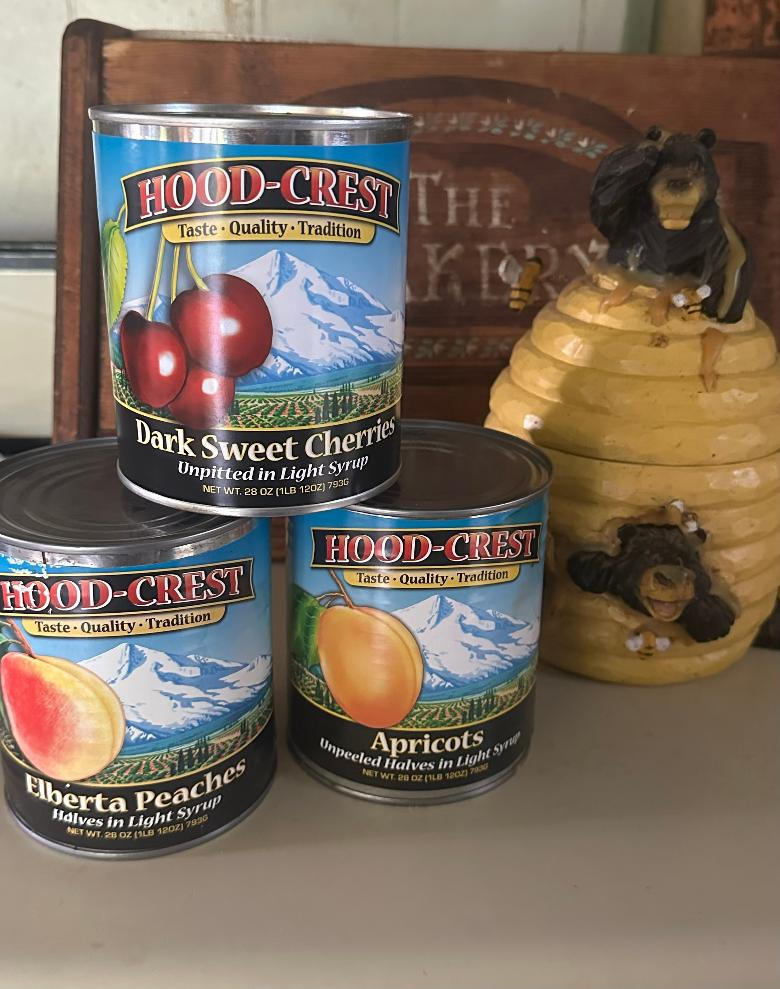 Hood-Crest fruit canned in the Dalles near Hood river, Oregon.