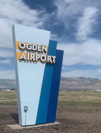 Ogden-Hinkley Airport Entrance Sign