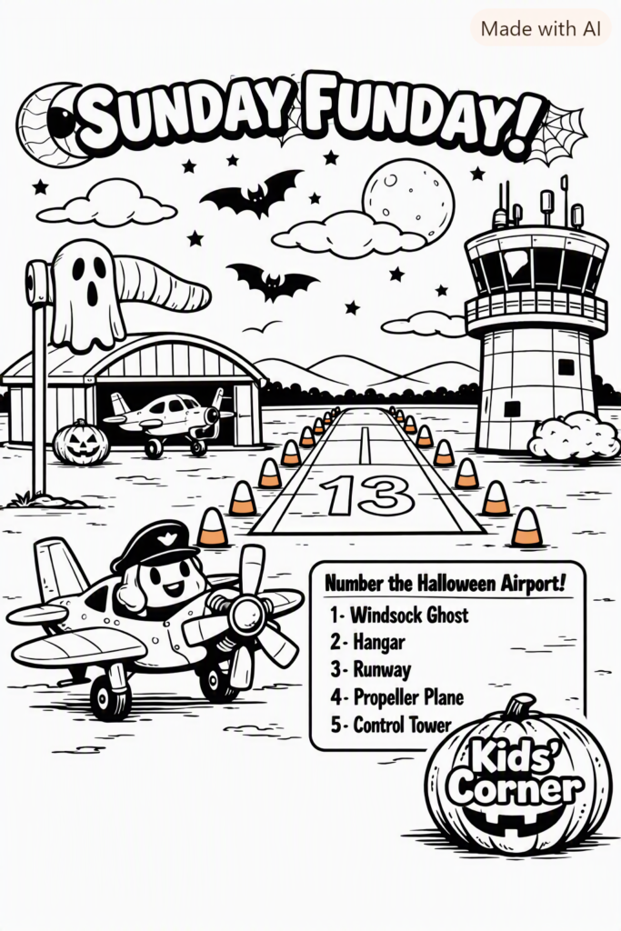 Happy Halloween coloring page.