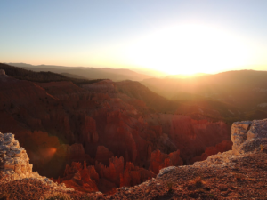 Sunset over Cedar Breaks Park near Cedar City Regional Airport